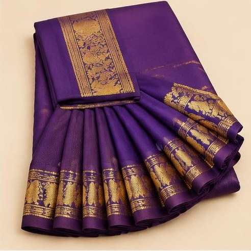 Purple & Gold Dance Saree